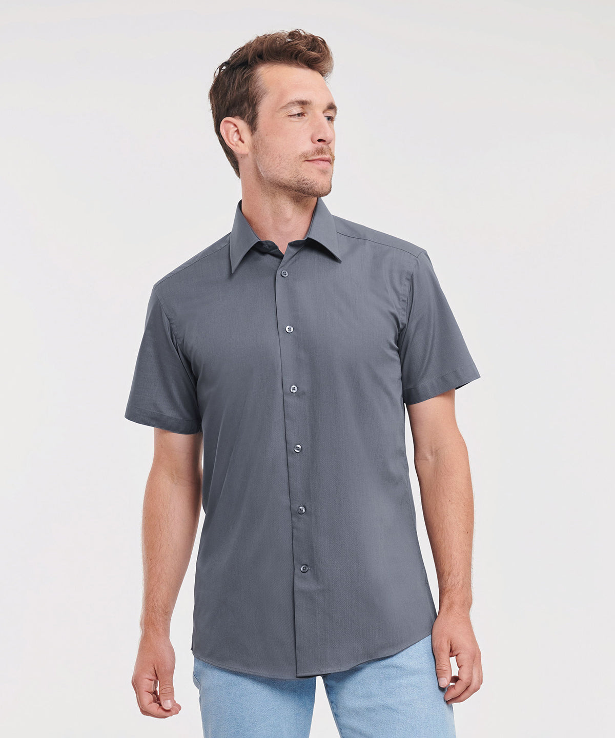 Bolir - Short Sleeve Polycotton Easycare Tailored Poplin Shirt