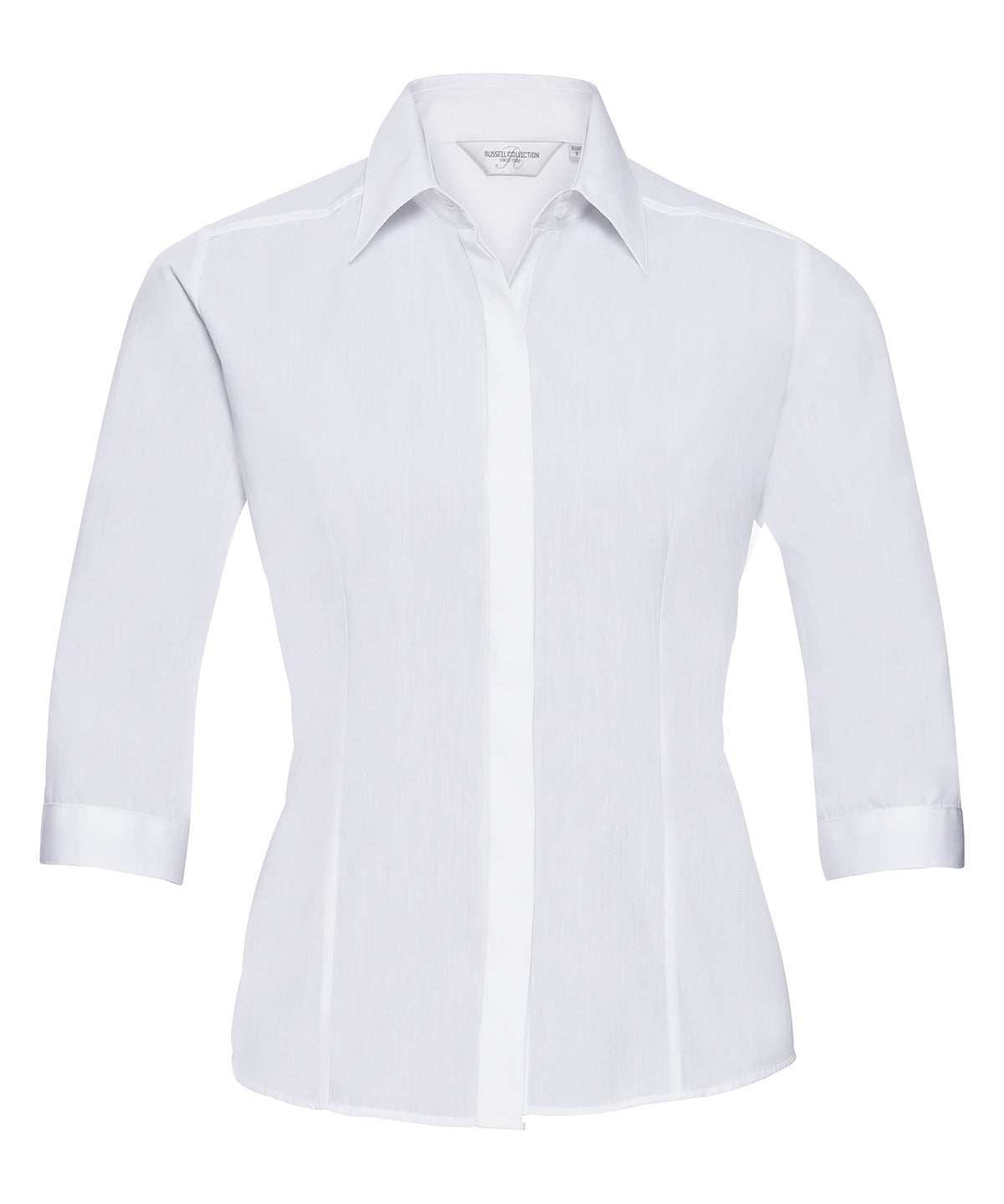 Bolir - Women's ¾ Sleeve Polycotton Easycare Fitted Poplin Shirt