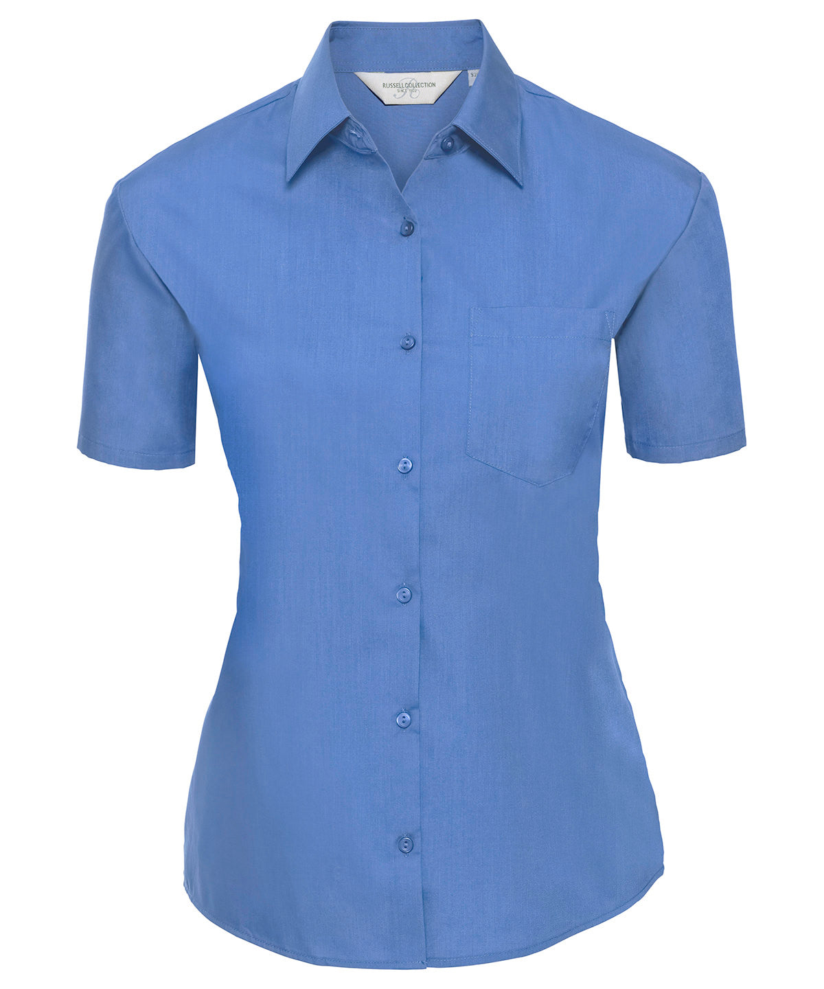 Women's Short Sleeve Polycotton Easycare Poplin Shirt