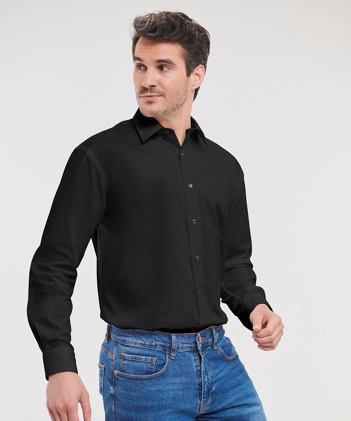 Bolir - Long Sleeve Pure Cotton Easycare Poplin Shirt