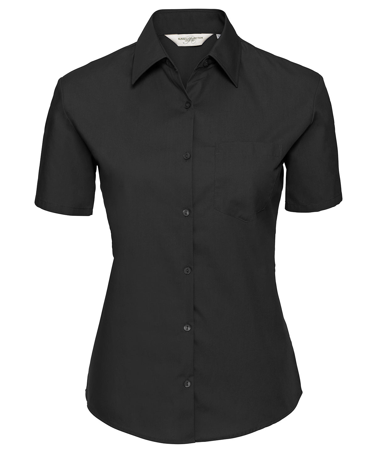 Bolir - Women's Short Sleeve Pure Cotton Easycare Poplin Shirt