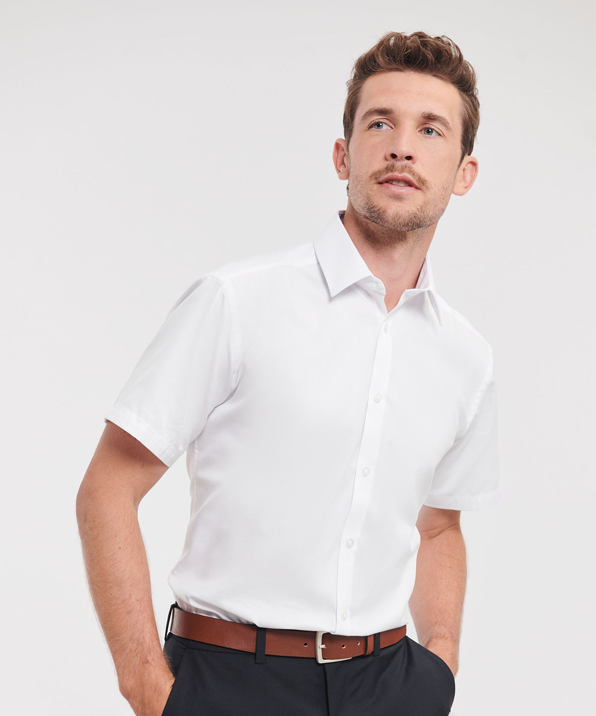 Bolir - Short Sleeve Herringbone Shirt