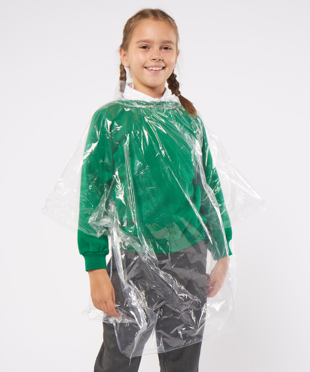 Ponchos - Kids Emergency Hooded Plastic Poncho