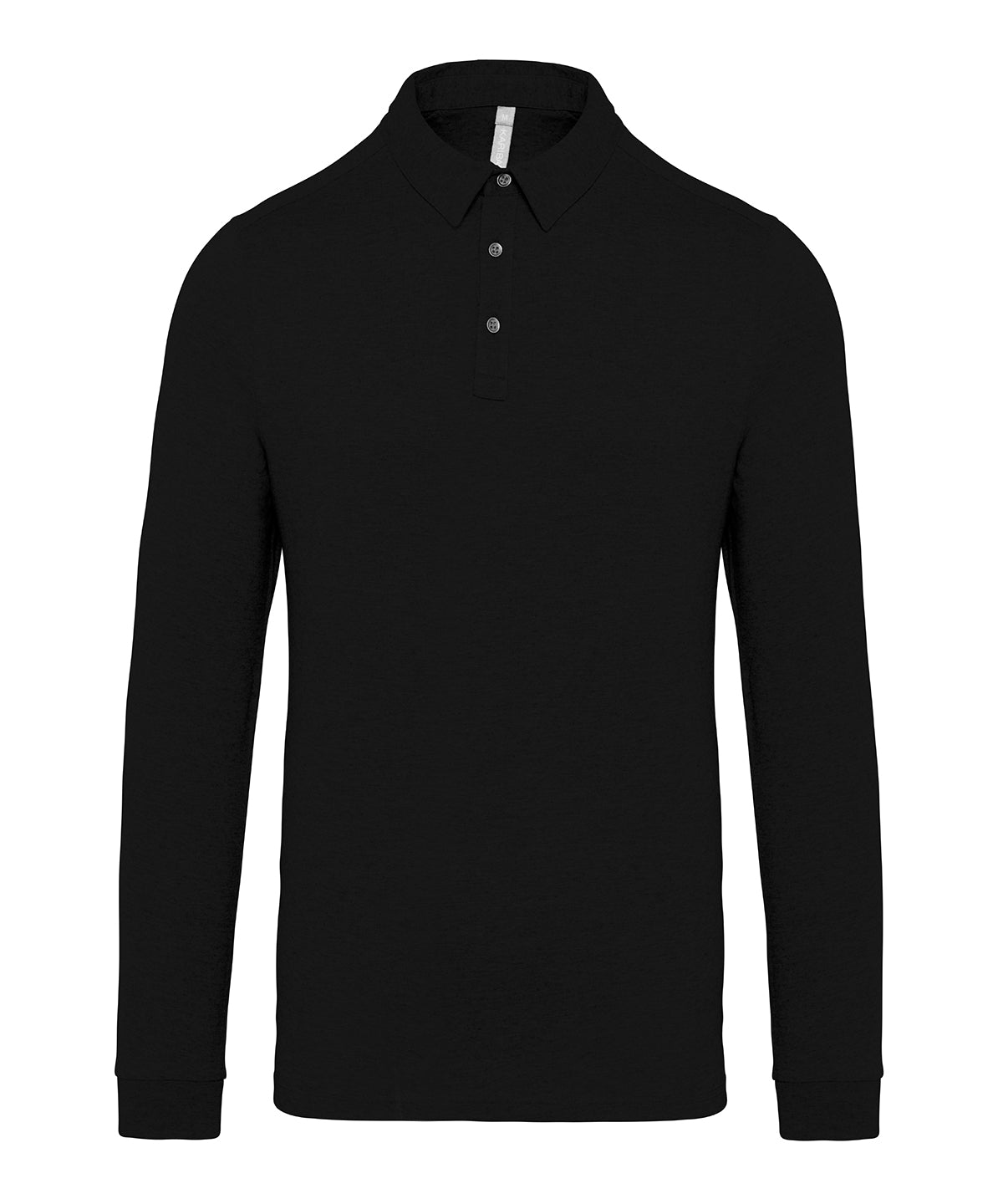 Pólóbolir - Jersey Knit Long Sleeve Polo Shirt