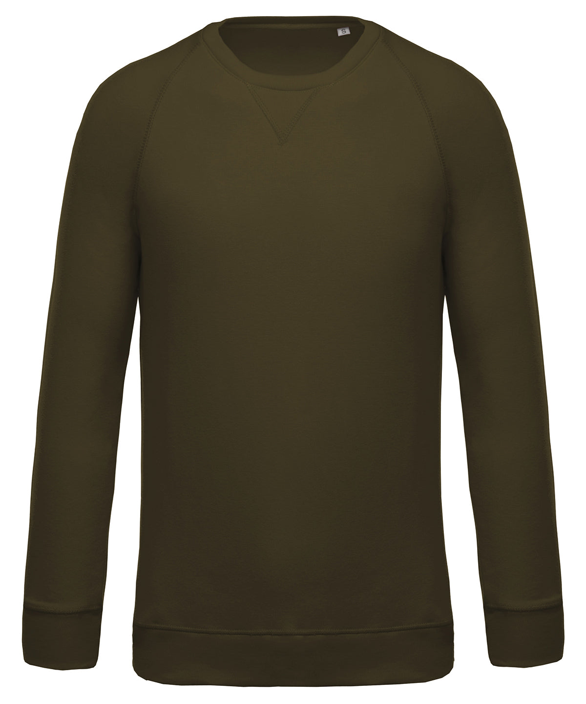 Háskólapeysur - Men's Organic Cotton Crew Neck Raglan Sleeve Sweatshirt