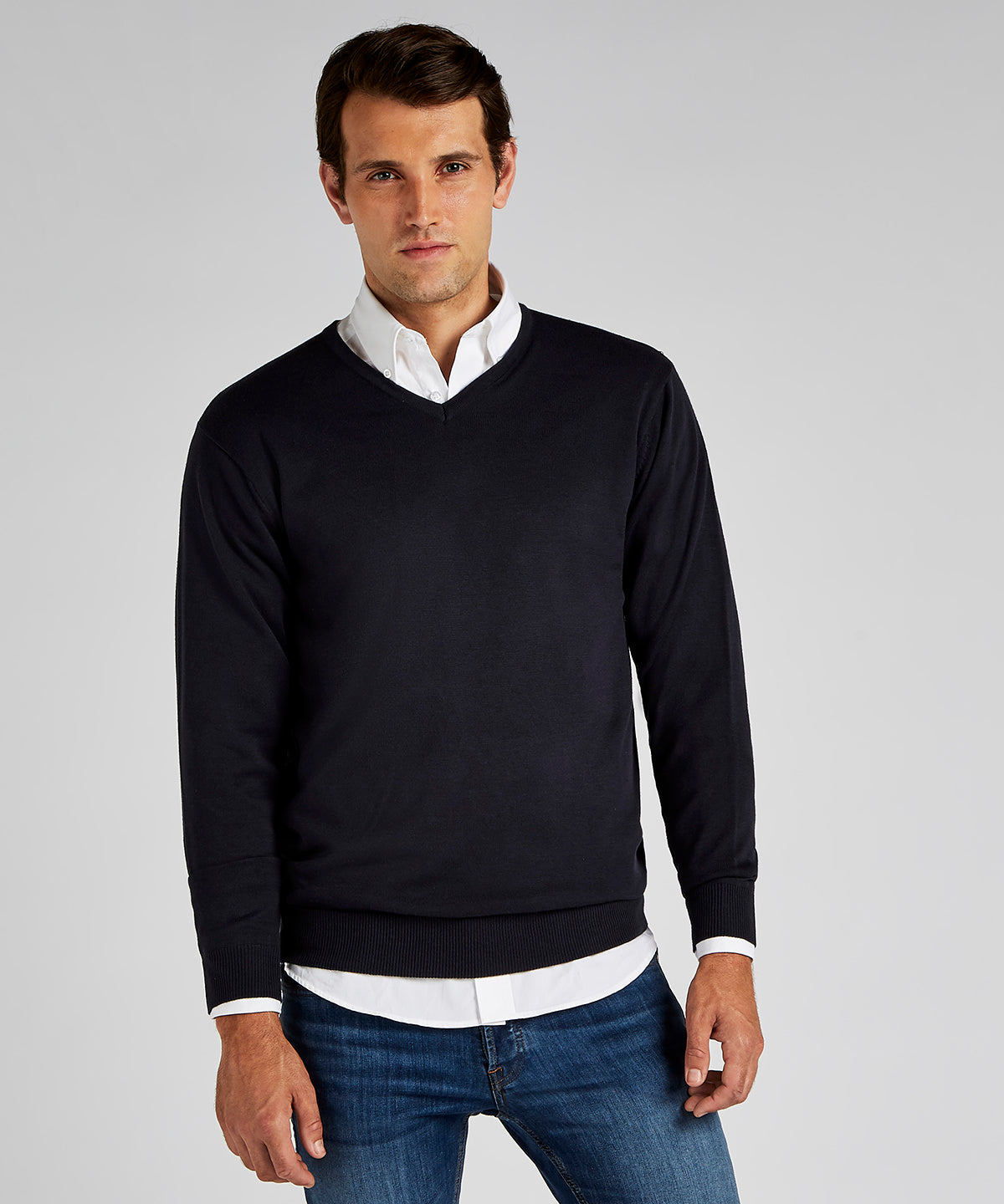 Prjónaðar peysur - Arundel V-neck Sweater Long Sleeve (classic Fit)