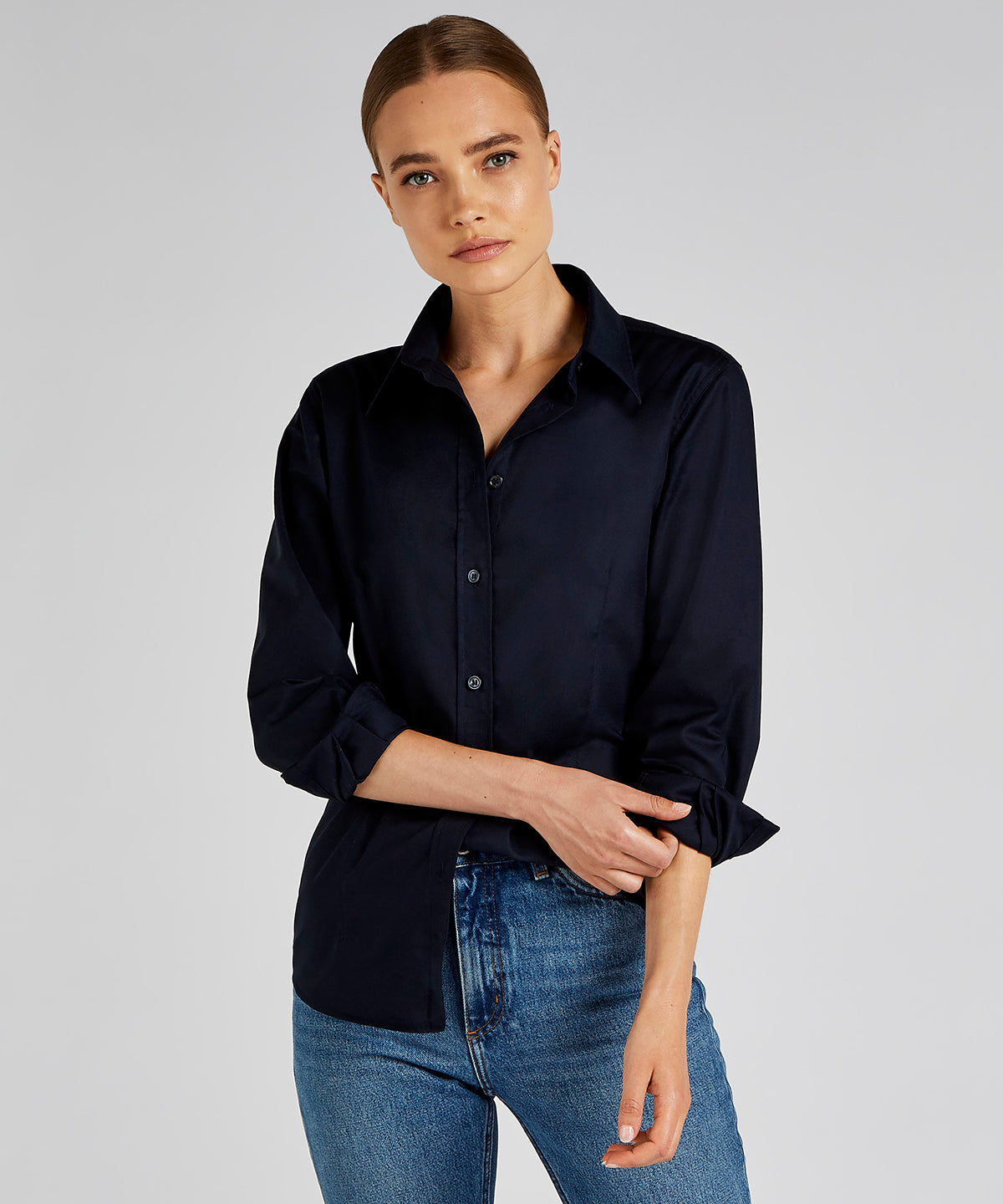 Blússur - Women's Workplace Oxford Blouse Long-sleeved (tailored Fit)