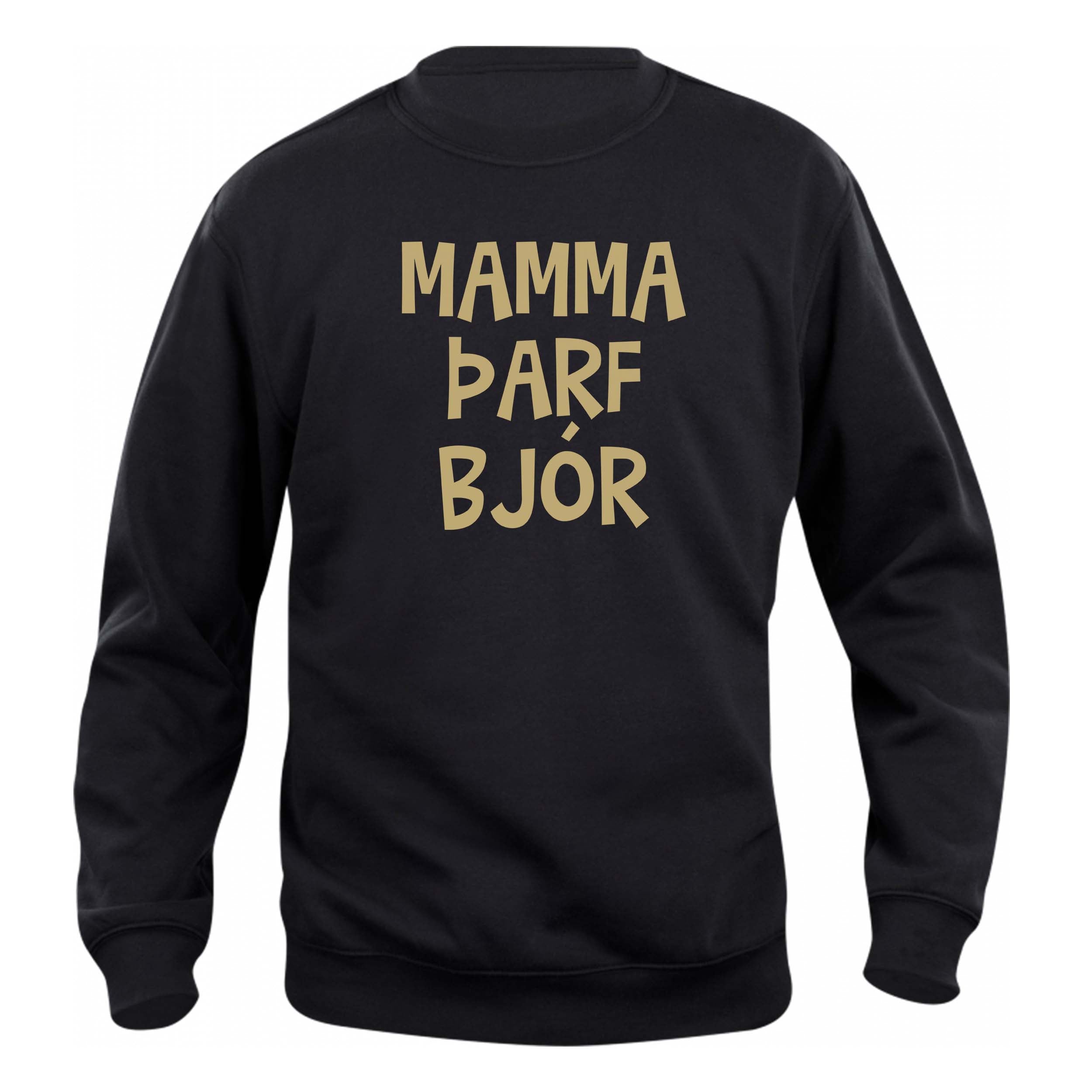 MAMMA ÞARF BJÓR - Peysa - Svört