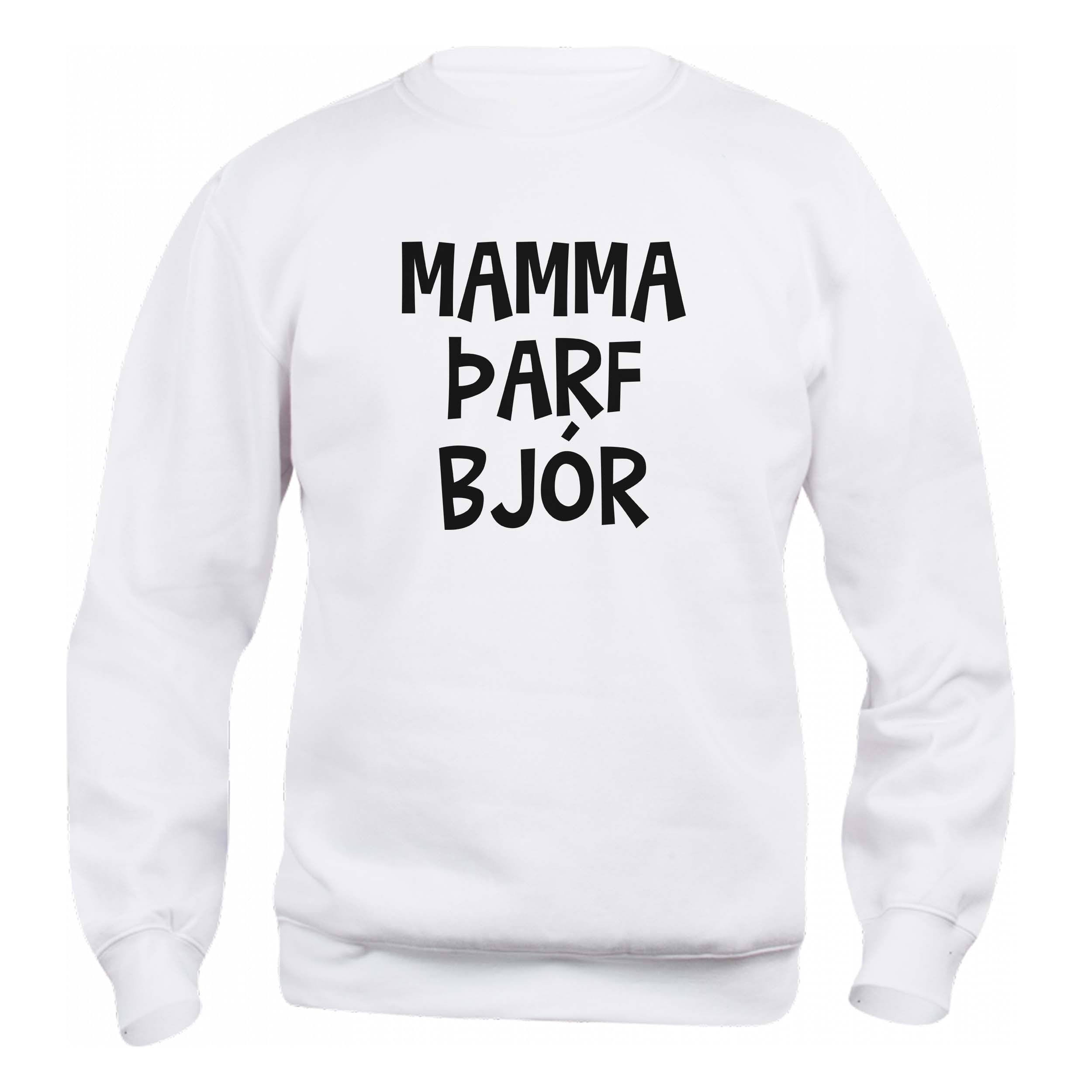 MAMMA ÞARF BJÓR - Peysa - Hvít