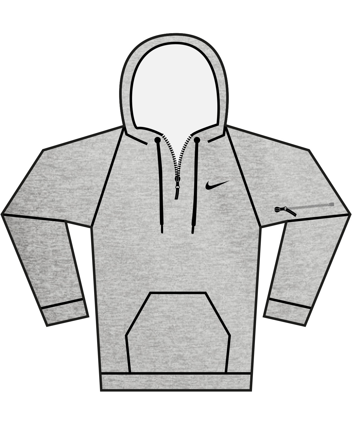 Hettupeysur - Nike Men’s 1/4 Zip Fitness Hoodie