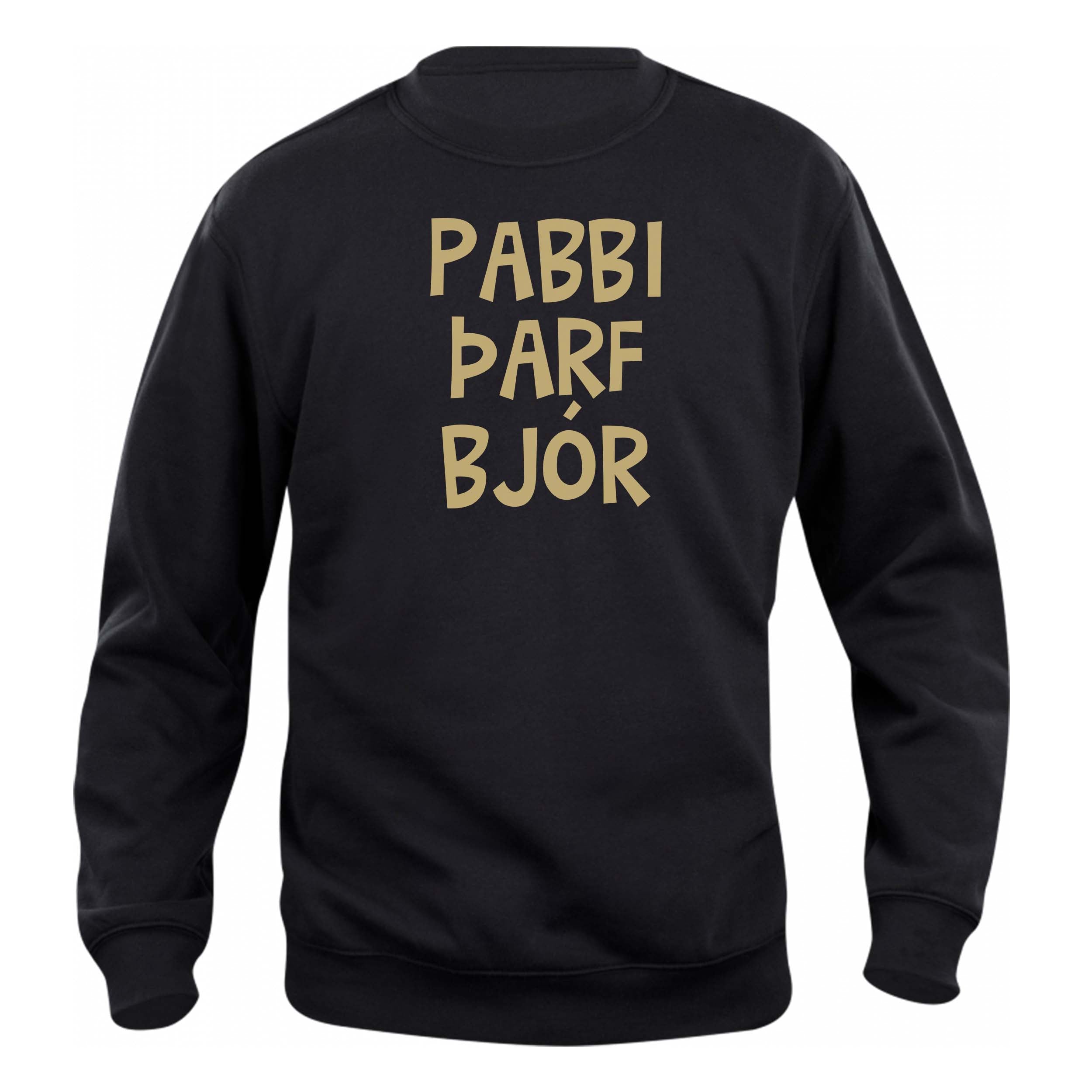 PABBI ÞARF BJÓR - Peysa - Svört