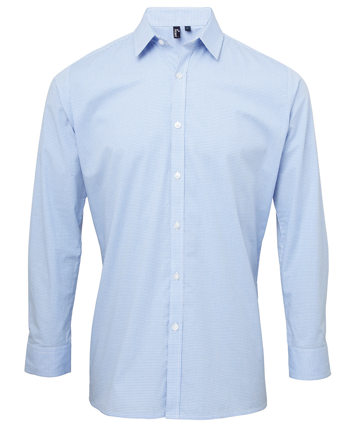Microcheck (Gingham) Long Sleeve Cotton Shirt