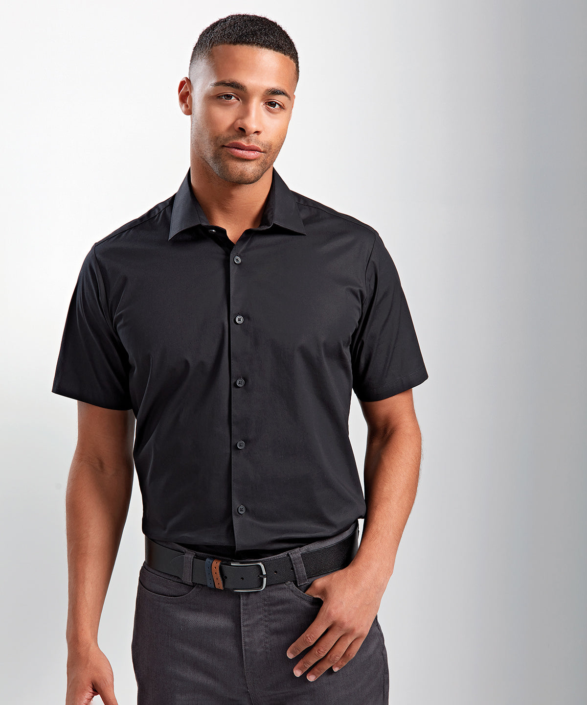 Bolir - Stretch Fit Cotton Poplin Short Sleeve Shirt