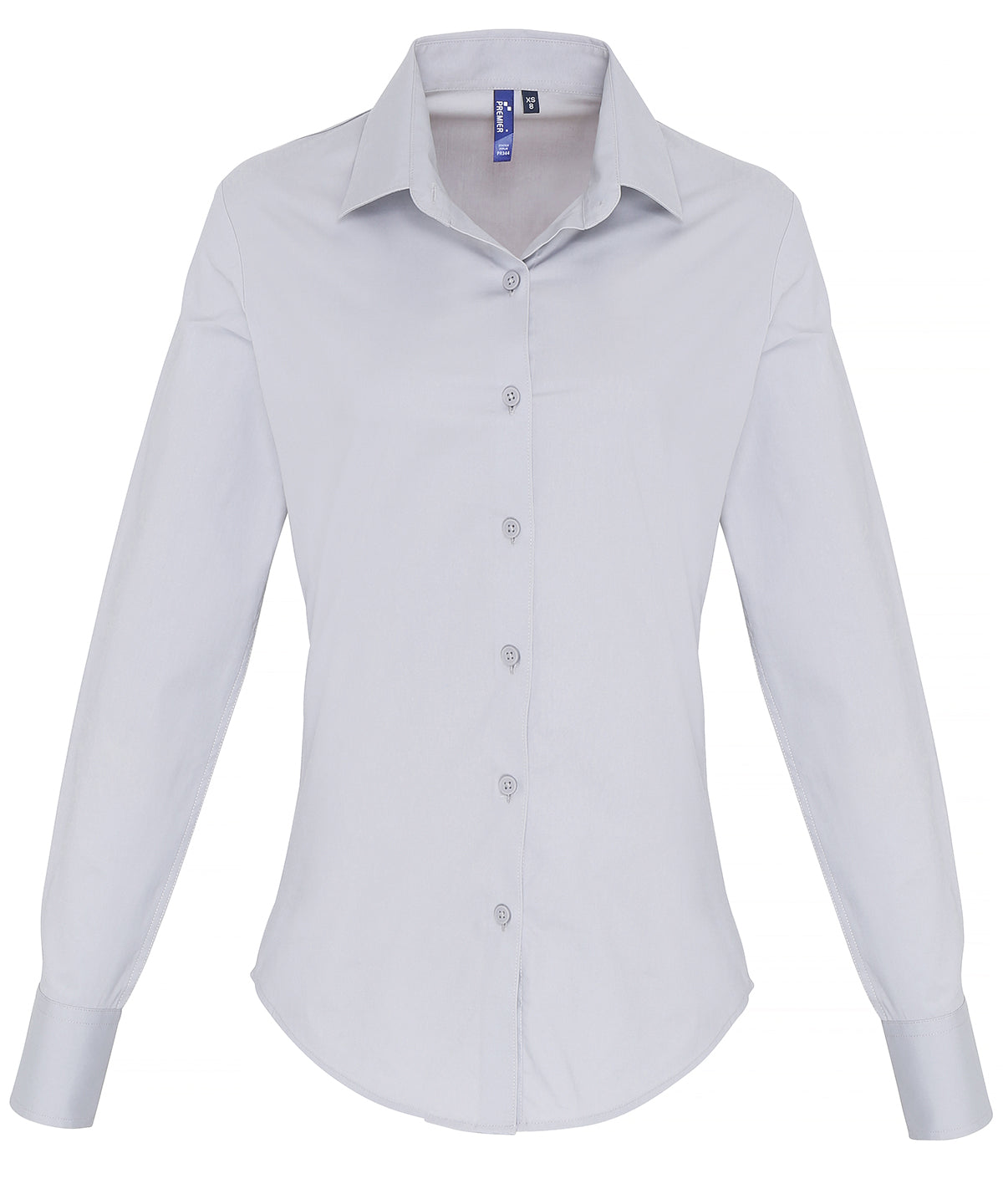 Blússur - Women's Stretch Fit Cotton Poplin Long Sleeve Blouse