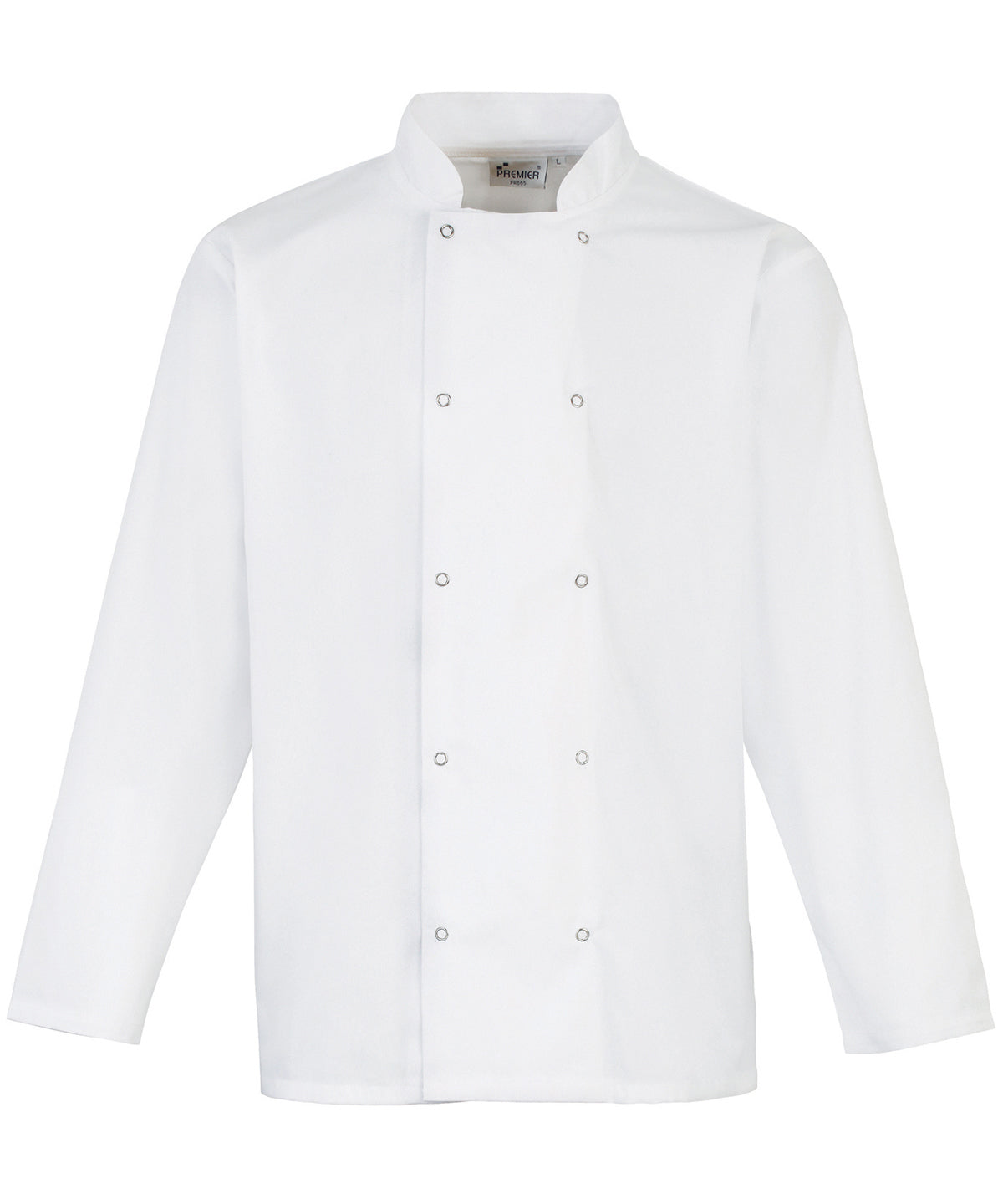 Studded Front Long Sleeve Chef's Jacket