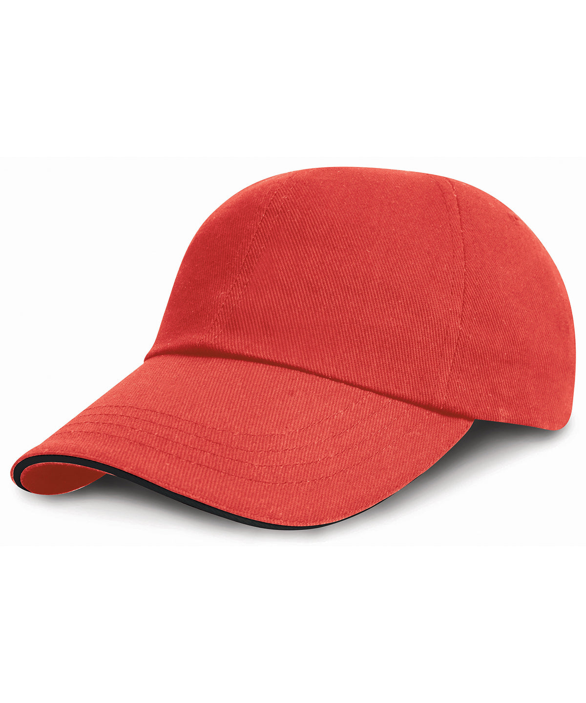 Húfur - Low-profile Heavy Brushed Cotton Cap With Sandwich Peak