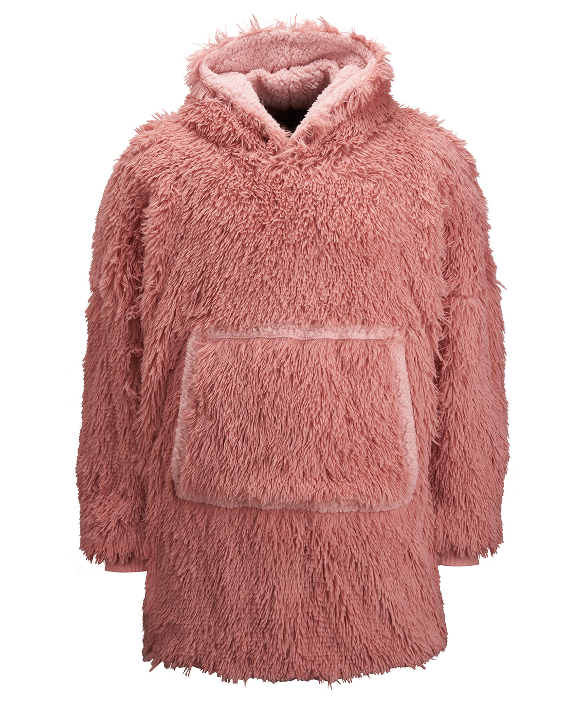 Hettupeysur - The Ribbon Oversized Cosy Reversible Shaggy Sherpa Hoodie