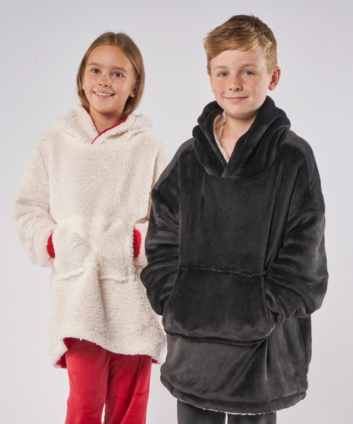 The Kids Ribbon Oversized Cosy Reversible Sherpa Hoodie