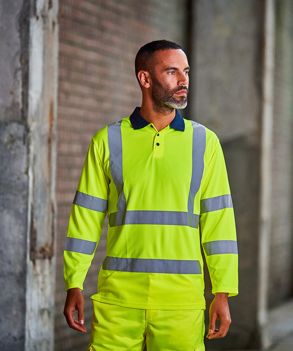 Pólóbolir - High Visibility Long Sleeve Polo