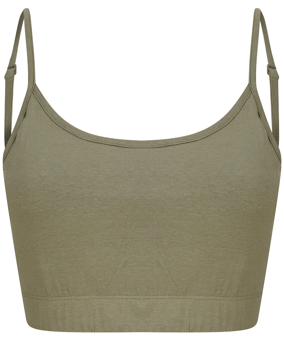 Stuttermabolir - Women's Sustainable Fashion Cropped Cami Top With Adjustable Straps