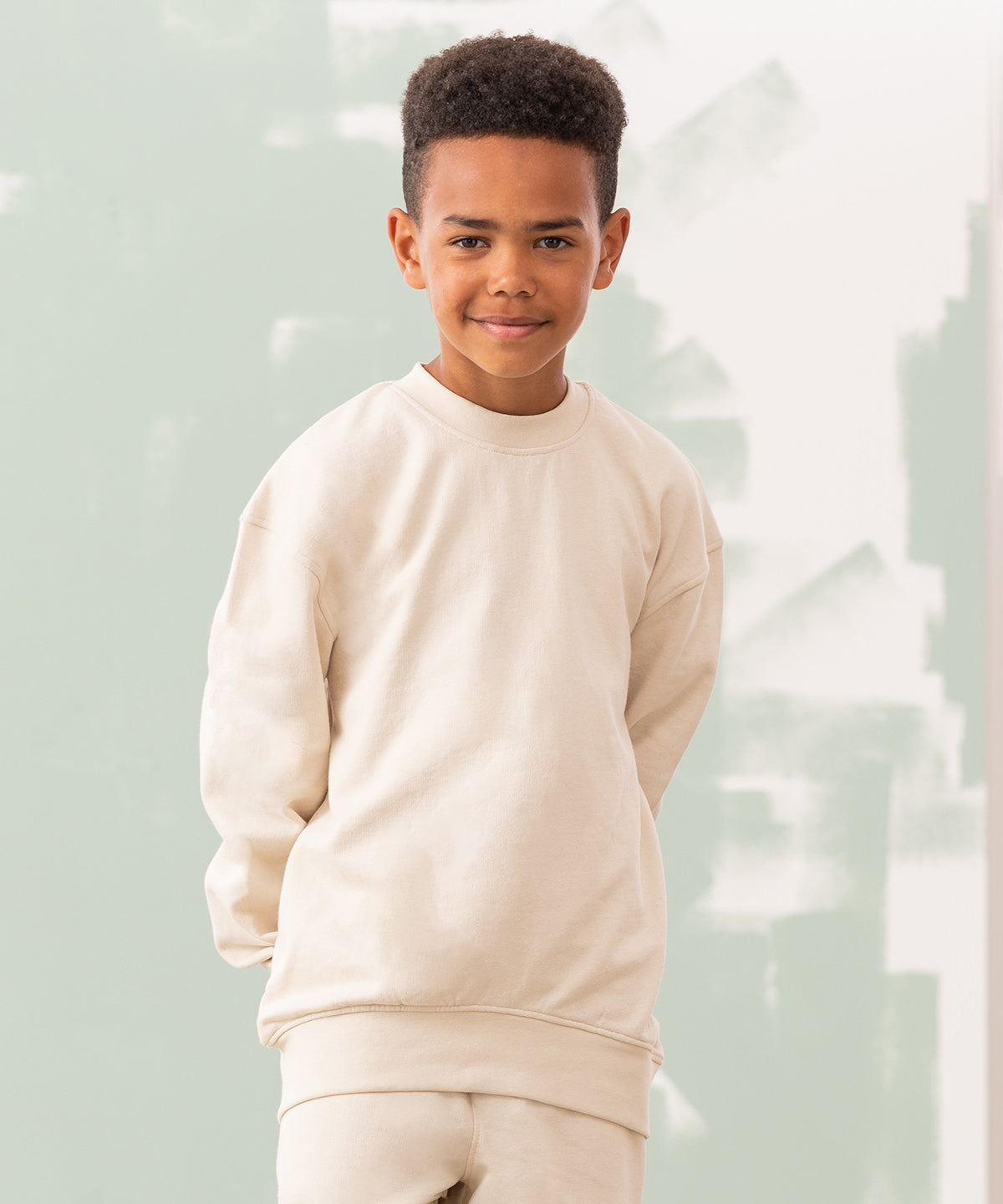 Háskólapeysur - Kids Sustainable Fashion Curved Hem Sweatshirt