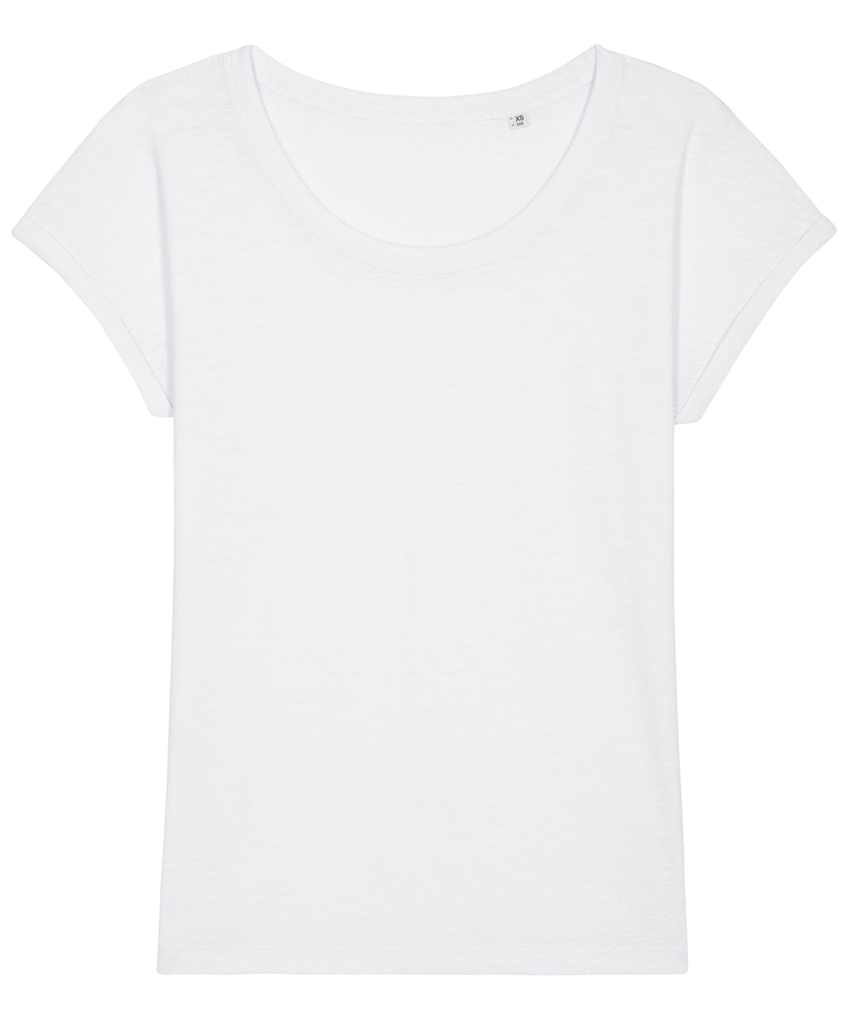 Stuttermabolir - Women's Stella Rounders Slub Rolled Sleeve Slub T-shirt (STTW112)