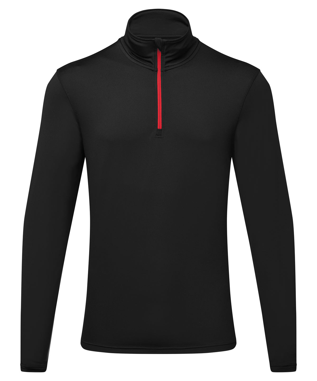Íþróttatoppar - TriDri® Recycled Long Sleeve Brushed Back ¼ Zip Top