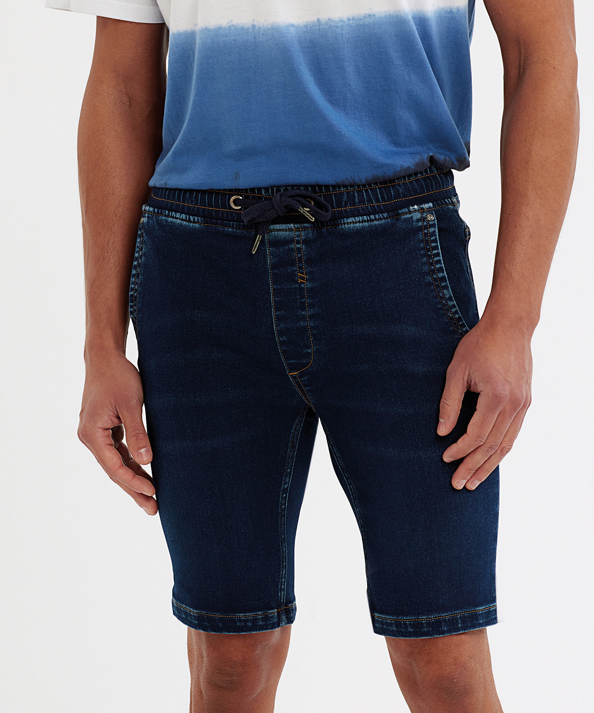 Stuttbuxur - Men’s Denim Drawstring Shorts