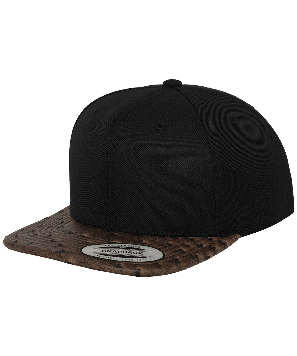 Húfur - Leather Snapback (6089LH)