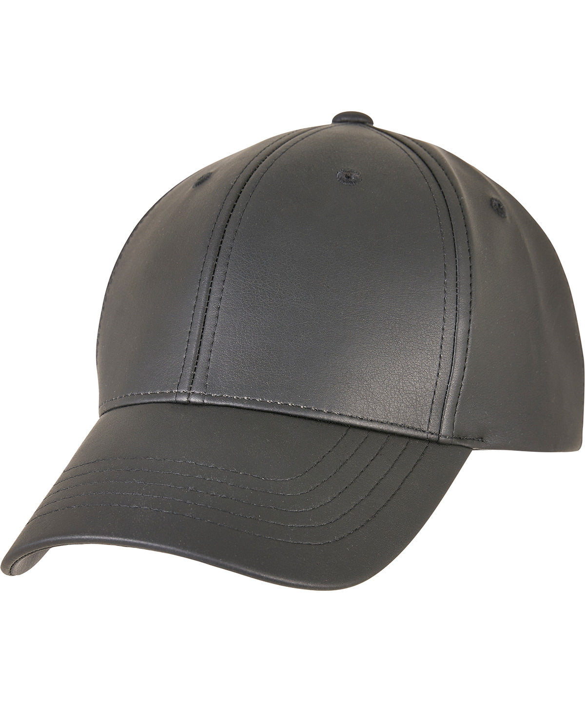 Húfur - Synthetic Leather Alpha Shape Dad Cap (6245AL)