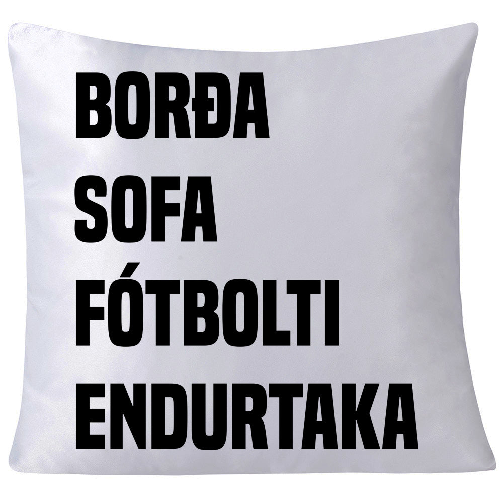 Borða sofa fótbolti endurtaka - Púði