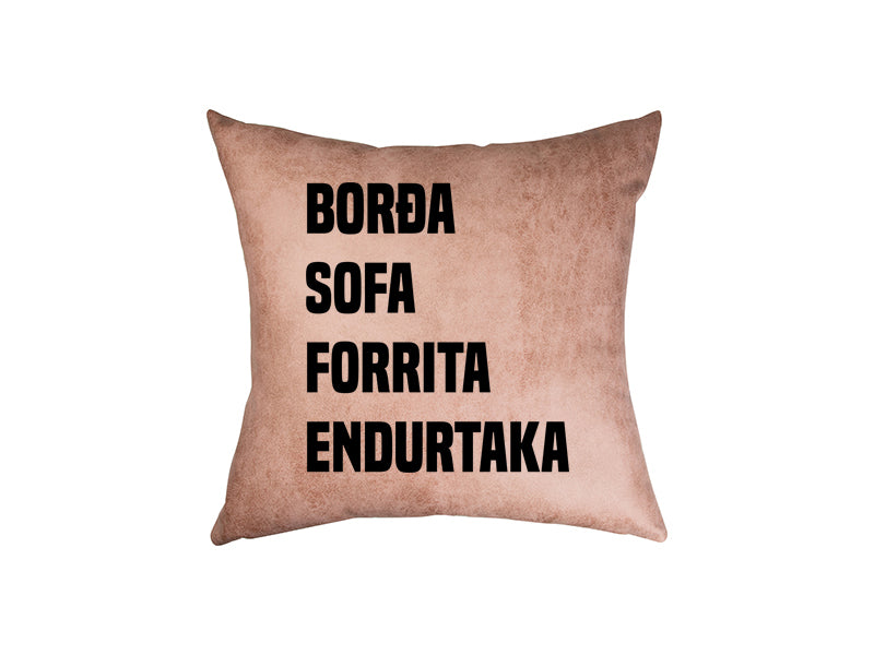 Borða sofa forrita endurtaka - pleður púði