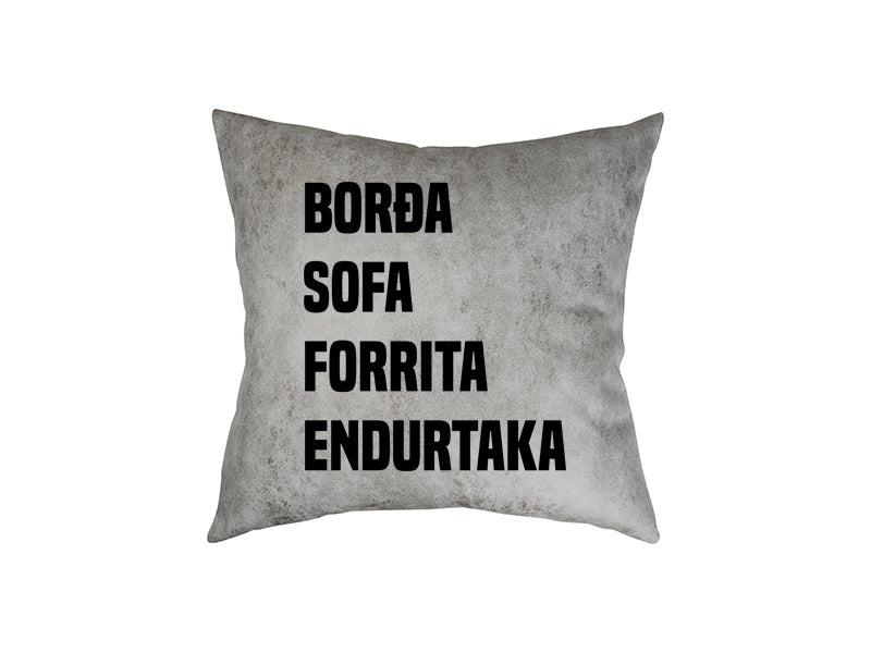 Borða sofa forrita endurtaka - pleður púði