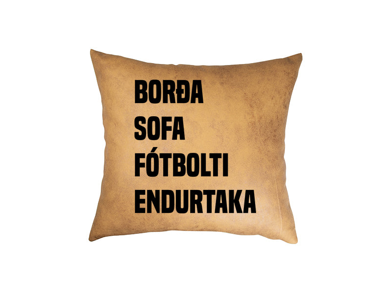 Borða sofa fótbolti endurtaka - pleður púði